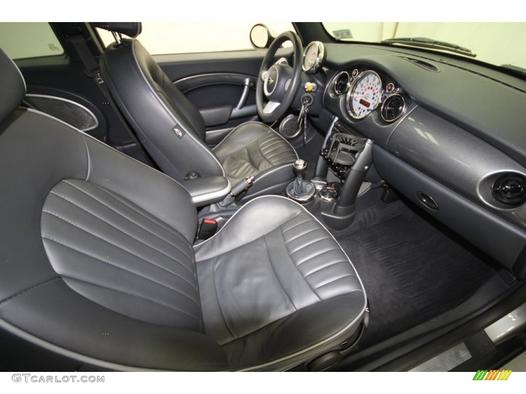 Carbon Black Lounge Leather Interior 2006 Mini Cooper S Hardtop Photo #68734966