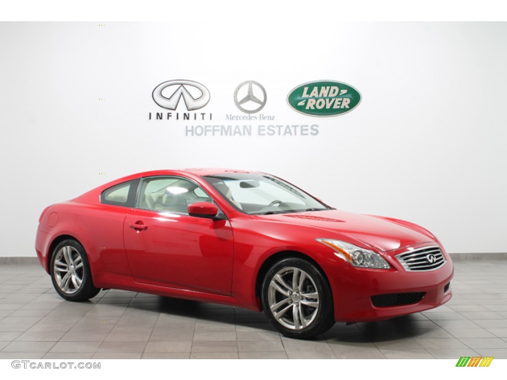 2009 G 37 Coupe - Vibrant Red / Wheat photo #1