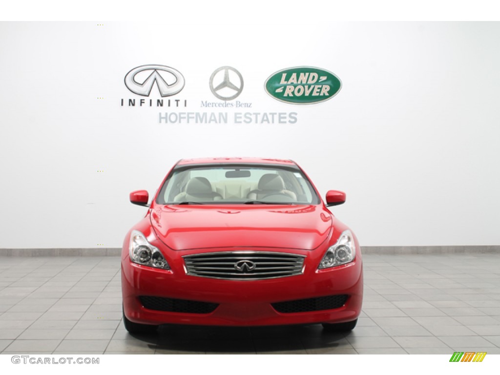 2009 G 37 Coupe - Vibrant Red / Wheat photo #3