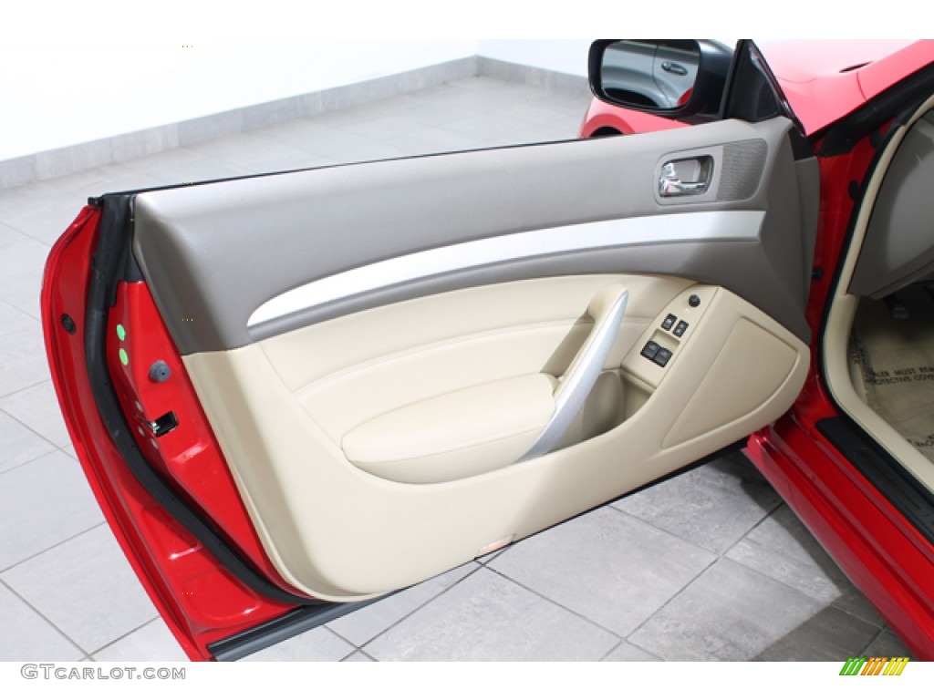2009 Infiniti G 37 Coupe Wheat Door Panel Photo #68735323