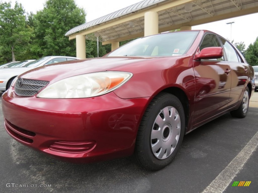 2002 Camry XLE - Salsa Red Pearl / Stone photo #1