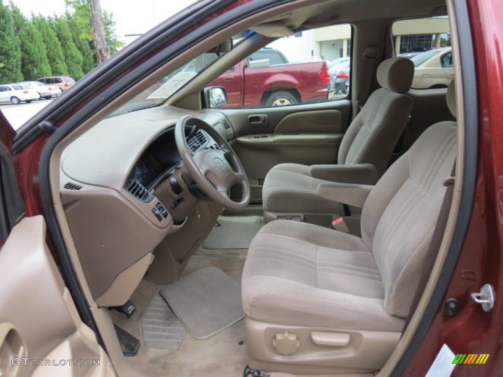 2002 Sienna CE - Vintage Red Pearl / Oak photo #6