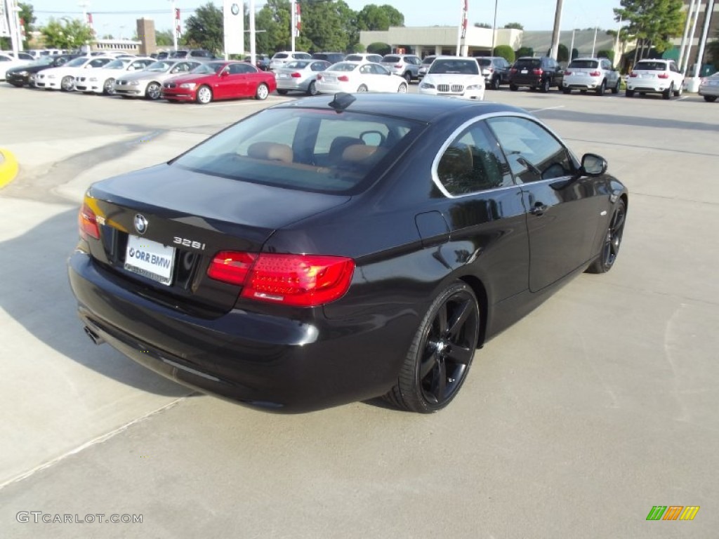 2011 3 Series 328i Coupe - Jet Black / Saddle Brown Dakota Leather photo #3