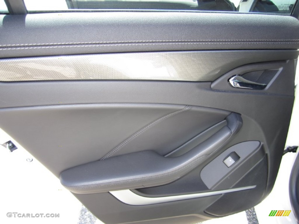 2008 Cadillac CTS Sedan Ebony Door Panel Photo #68740939