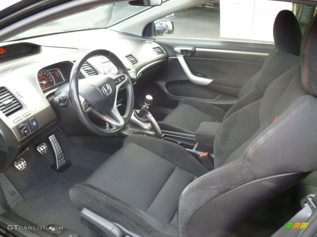 Black Interior 2009 Honda Civic Si Coupe Photo 68741488