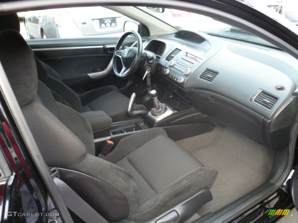 Black Interior 2009 Honda Civic Si Coupe Photo #68741506