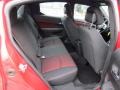 2011 Dodge Avenger Black/Red Interior Rear Seat Photo
