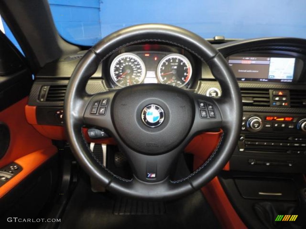 2008 BMW M3 Coupe Fox Red Steering Wheel Photo #68744834