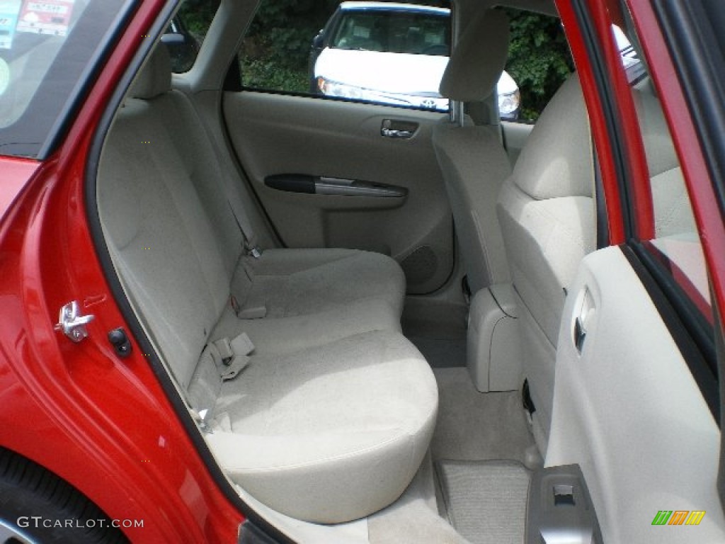 2008 Impreza 2.5i Wagon - Lightning Red / Ivory photo #18