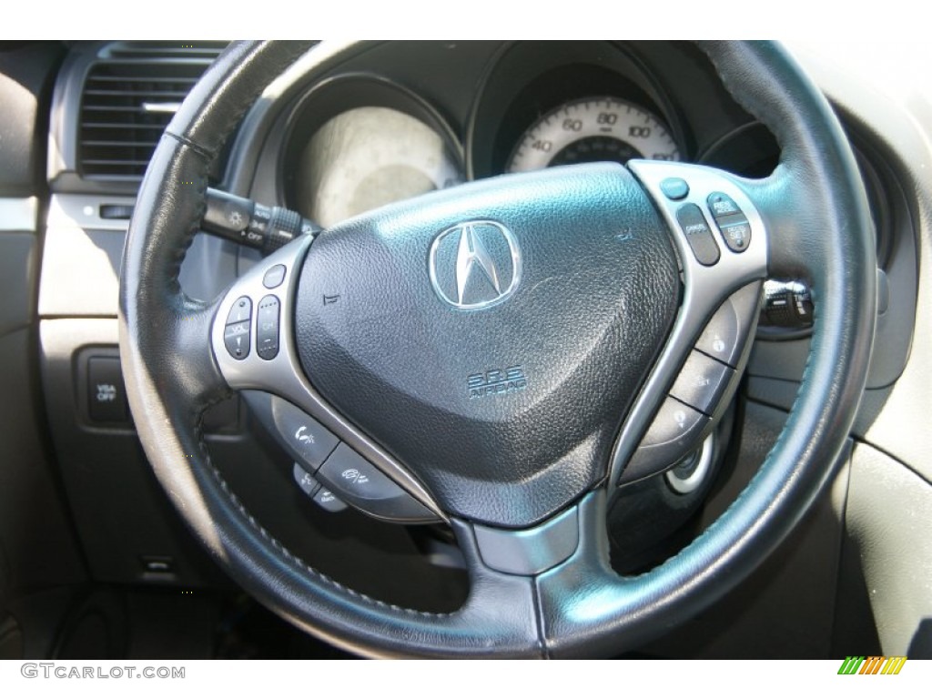 2008 Acura TL 3.2 Ebony Steering Wheel Photo #68746246