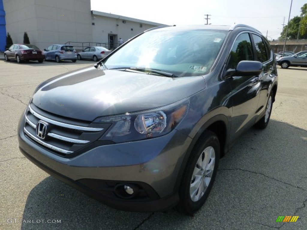 2012 CR-V EX-L 4WD - Polished Metal Metallic / Gray photo #8