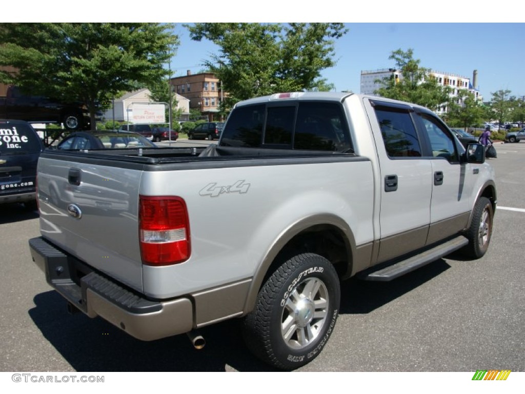 2006 F150 Lariat SuperCrew 4x4 - Smokestone Metallic / Tan photo #4