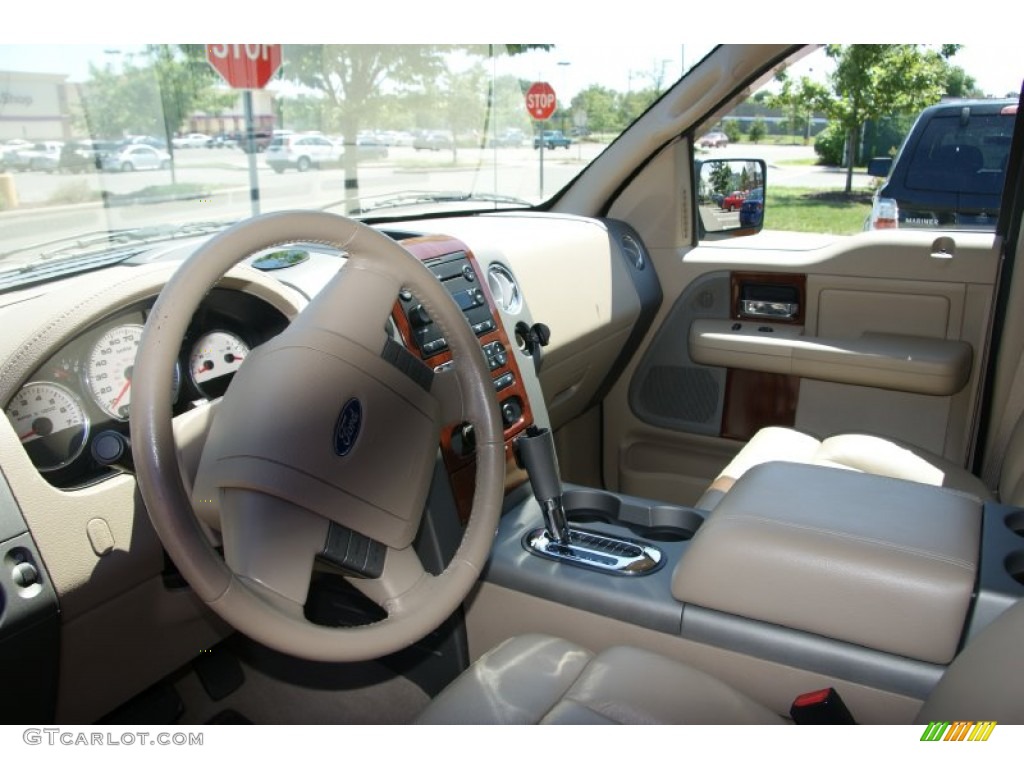 2006 F150 Lariat SuperCrew 4x4 - Smokestone Metallic / Tan photo #10