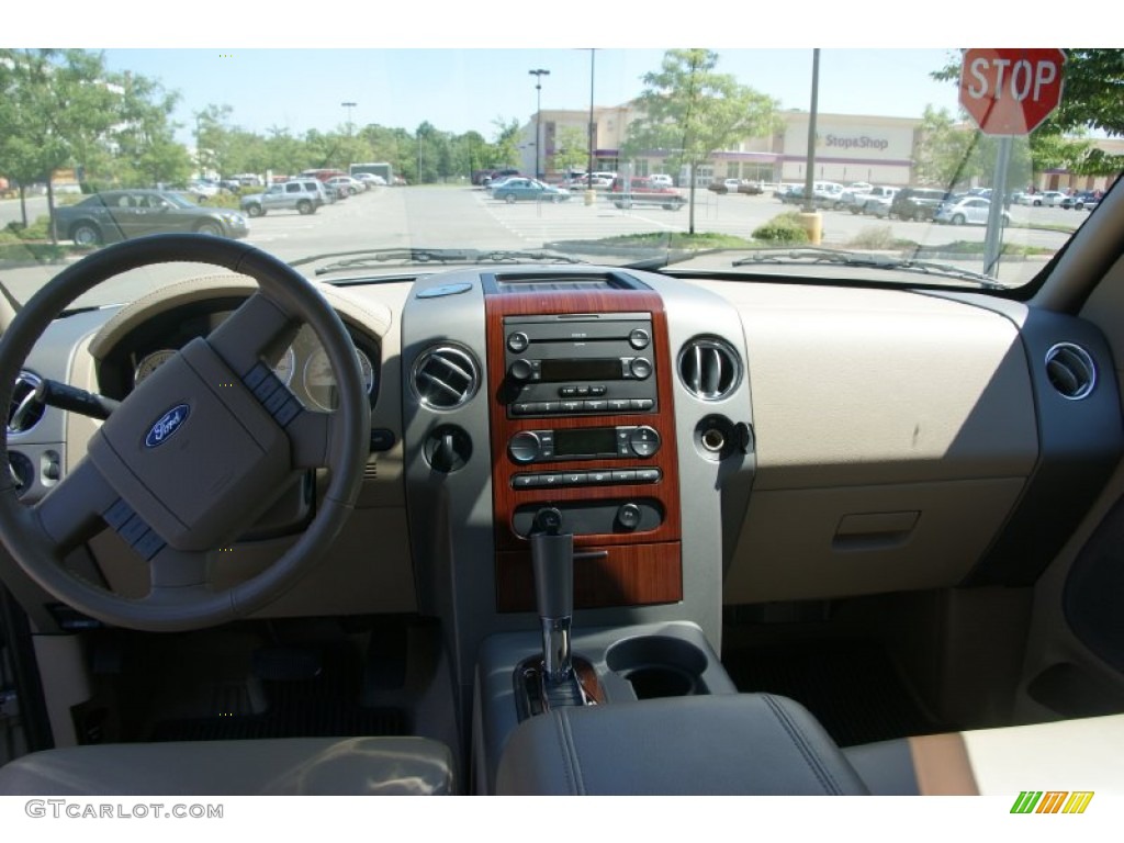 2006 F150 Lariat SuperCrew 4x4 - Smokestone Metallic / Tan photo #14