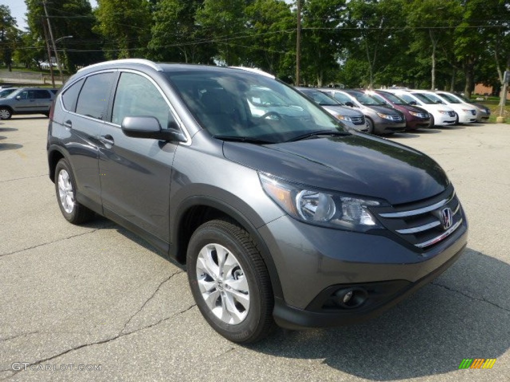2012 CR-V EX-L 4WD - Polished Metal Metallic / Gray photo #6