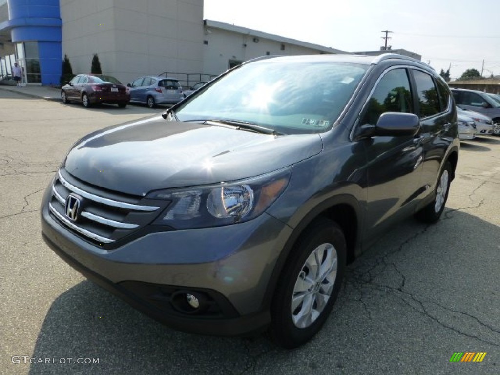 2012 CR-V EX-L 4WD - Polished Metal Metallic / Gray photo #8