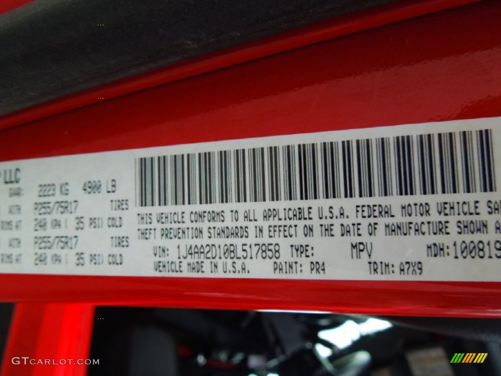 2011 Wrangler Sport S 4x4 - Flame Red / Black photo #8