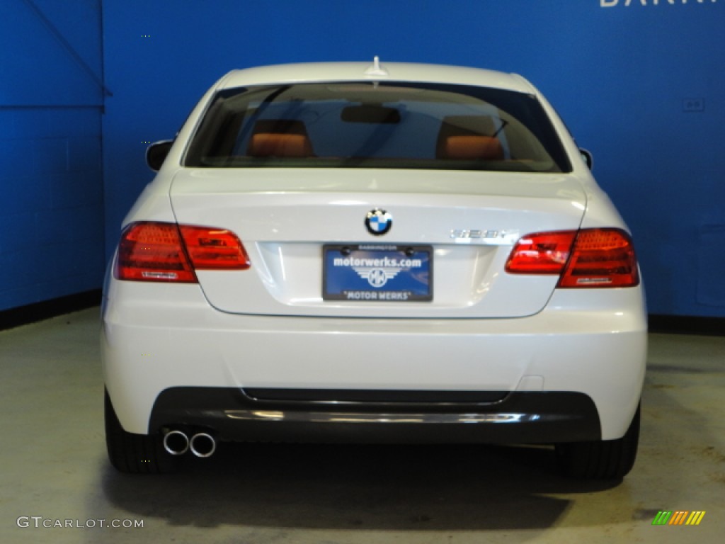 2012 3 Series 328i xDrive Coupe - Mineral White Metallic / Coral Red/Black photo #7