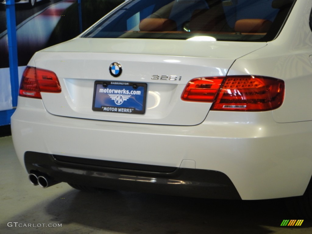 2012 3 Series 328i xDrive Coupe - Mineral White Metallic / Coral Red/Black photo #8