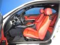 Coral Red/Black Front Seat Photo for 2012 BMW 3 Series #68747689