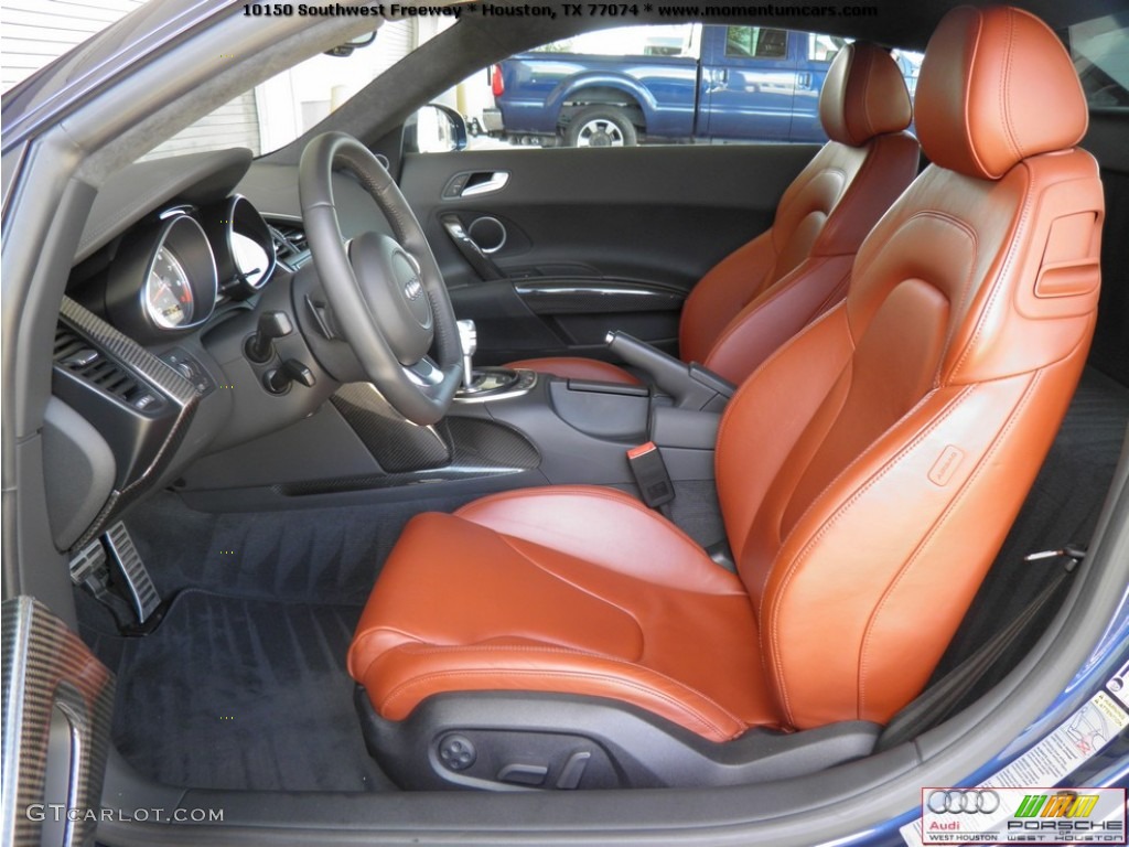 Fine Nappa Tuscan Brown Leather Interior 2009 Audi R8 4.2 FSI quattro Photo #68748448