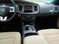 2012 Dodge Charger Black/Light Frost Beige Interior Dashboard Photo