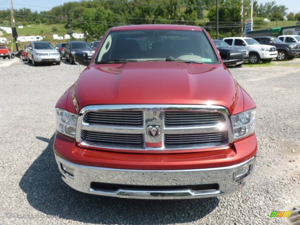 2009 Ram 1500 Big Horn Edition Crew Cab 4x4 - Inferno Red Crystal Pearl / Dark Slate/Medium Graystone photo #2