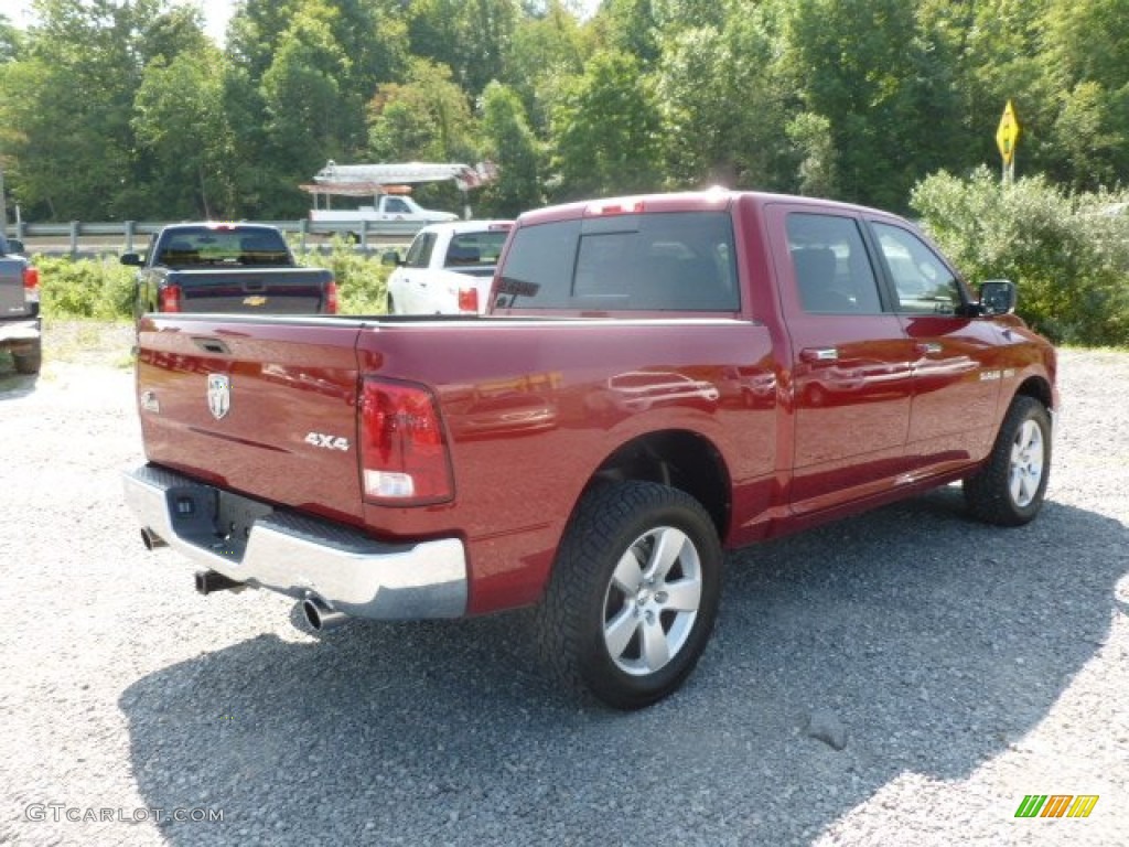 2009 Ram 1500 Big Horn Edition Crew Cab 4x4 - Inferno Red Crystal Pearl / Dark Slate/Medium Graystone photo #7