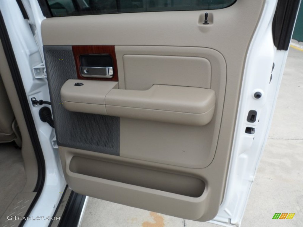 2005 F150 Lariat SuperCrew 4x4 - Oxford White / Tan photo #23