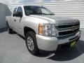 2011 Sheer Silver Metallic Chevrolet Silverado 1500 LS Extended Cab 4x4  photo #1