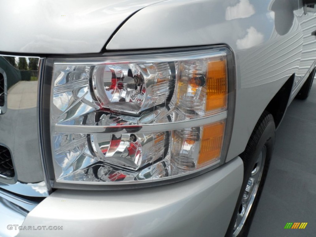 2011 Silverado 1500 LS Extended Cab 4x4 - Sheer Silver Metallic / Dark Titanium photo #8