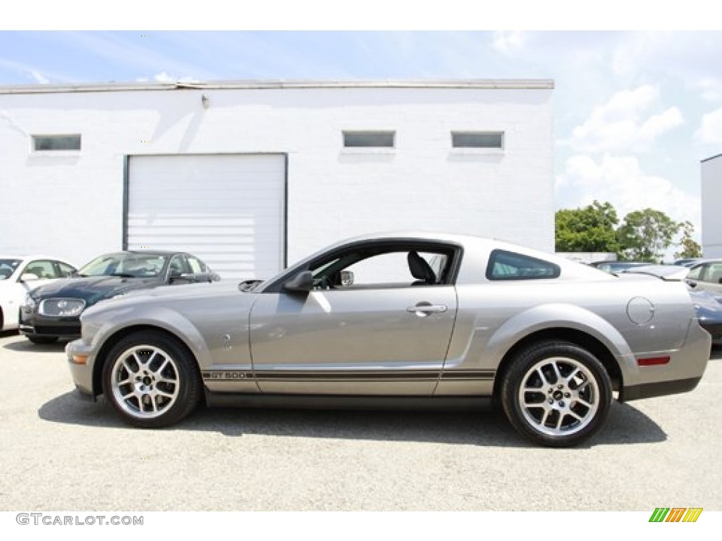 2008 Mustang Shelby GT500 Coupe - Vapor Silver Metallic / Black photo #1