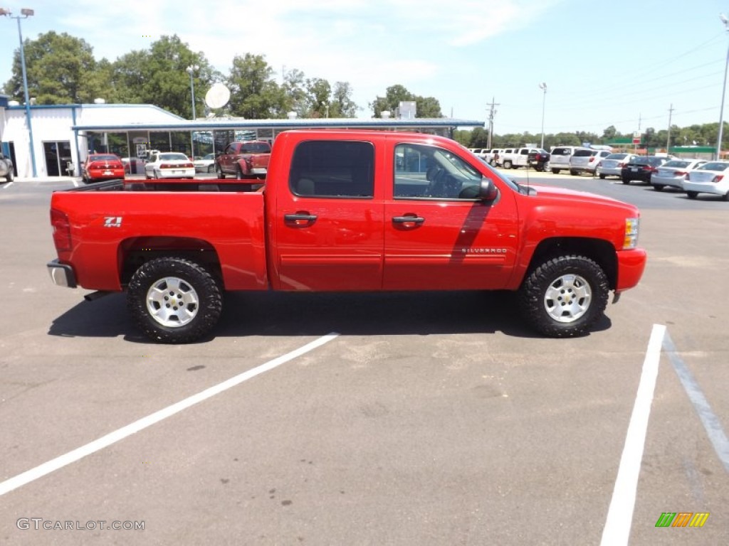 Victory Red 2011 Chevrolet Silverado 1500 LT Crew Cab 4x4 Exterior Photo #68751973