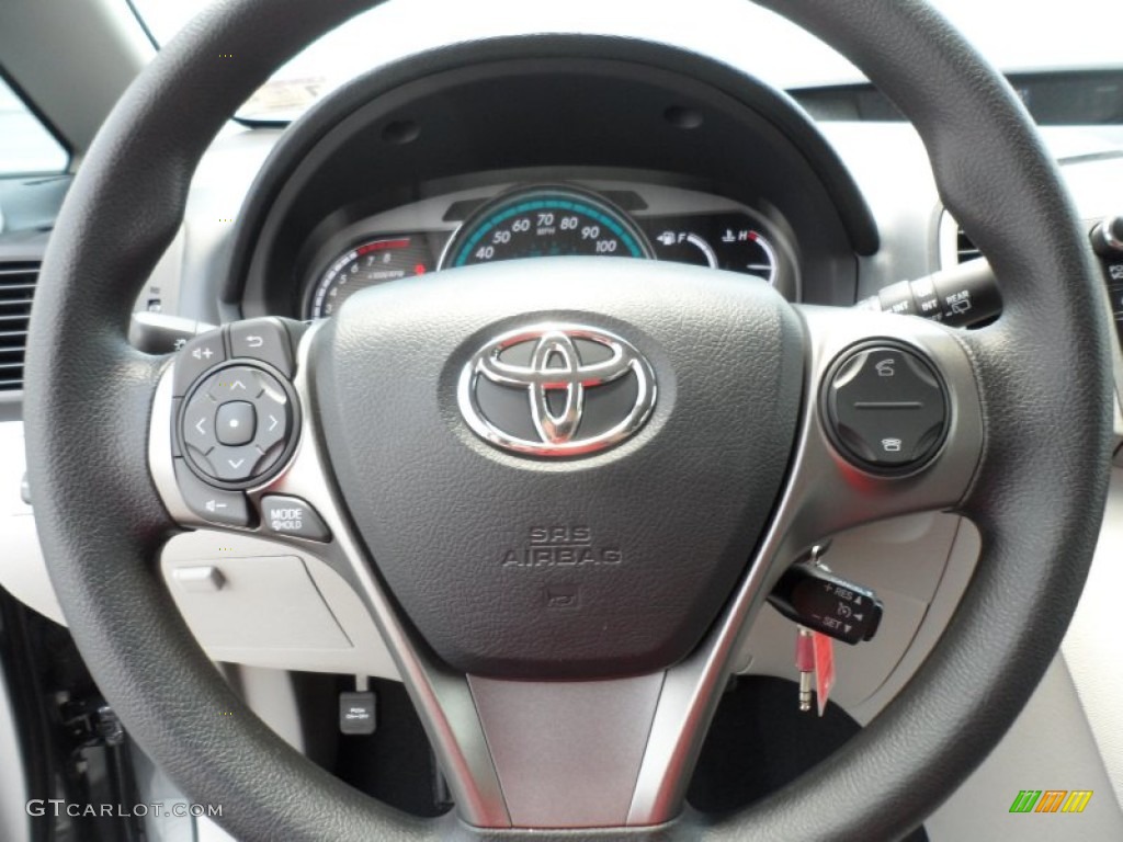 2013 Toyota Venza LE Light Gray Steering Wheel Photo #68752375