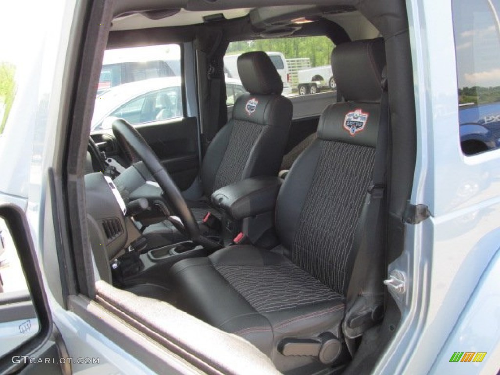 Black with Polar White Accents/Orange Stitching Interior 2012 Jeep Wrangler Sahara Arctic Edition 4x4 Photo #68752777