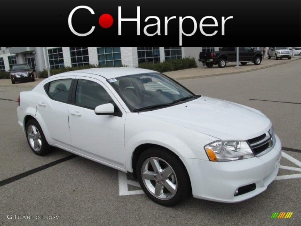 Bright White Dodge Avenger