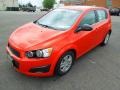 Inferno Orange Metallic 2012 Chevrolet Sonic LT Hatch Exterior