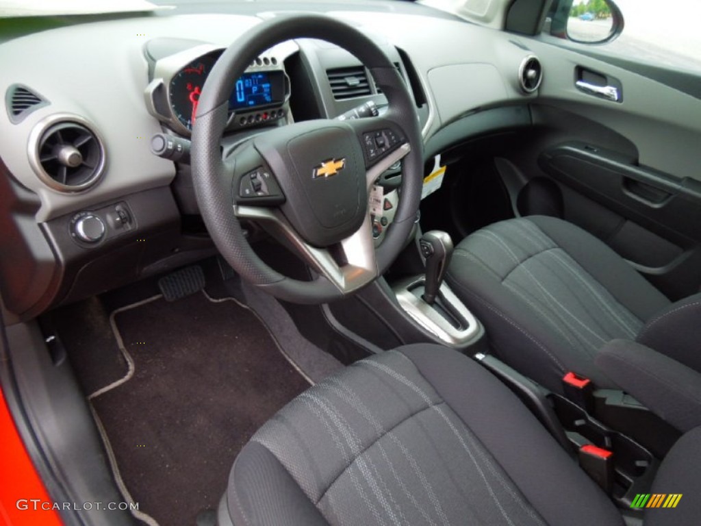 Jet Black/Dark Titanium Interior 2012 Chevrolet Sonic LT Hatch Photo #68754706