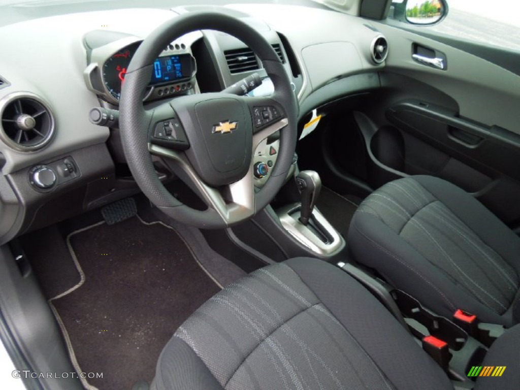 Jet Black/Dark Titanium Interior 2012 Chevrolet Sonic LT Sedan Photo #68754925