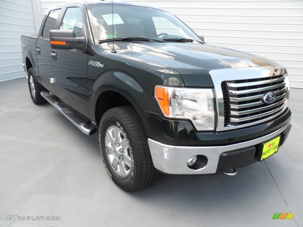 2012 F150 XLT SuperCrew 4x4 - Green Gem Metallic / Steel Gray photo #1