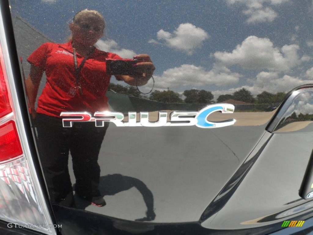 2012 Prius c Hybrid Two - Black Sand Pearl / Light Blue Gray/Black photo #14