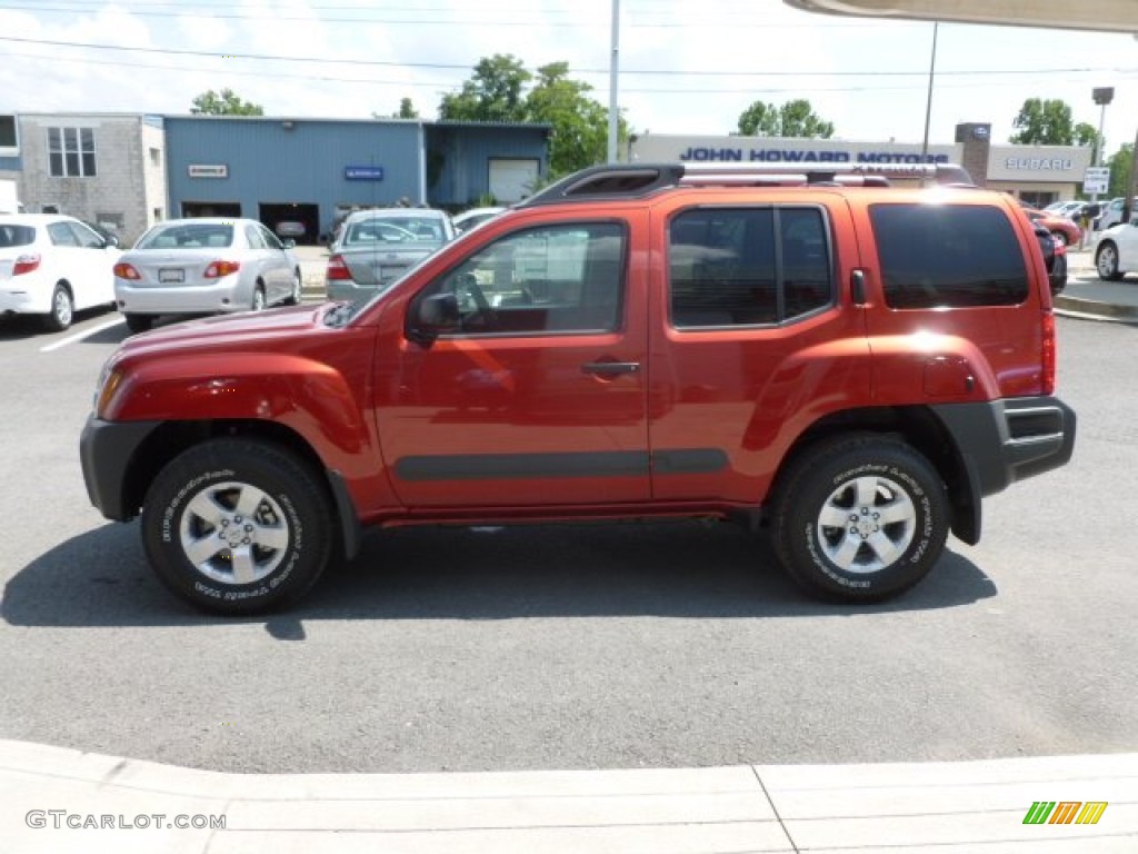 2012 Xterra S 4x4 - Lava Red / Gray photo #4