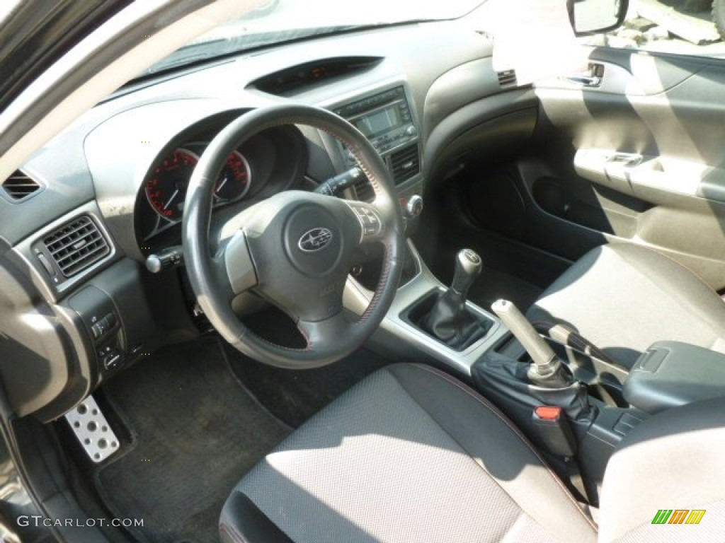 Carbon Black Interior 2009 Subaru Impreza WRX Sedan Photo #68759932