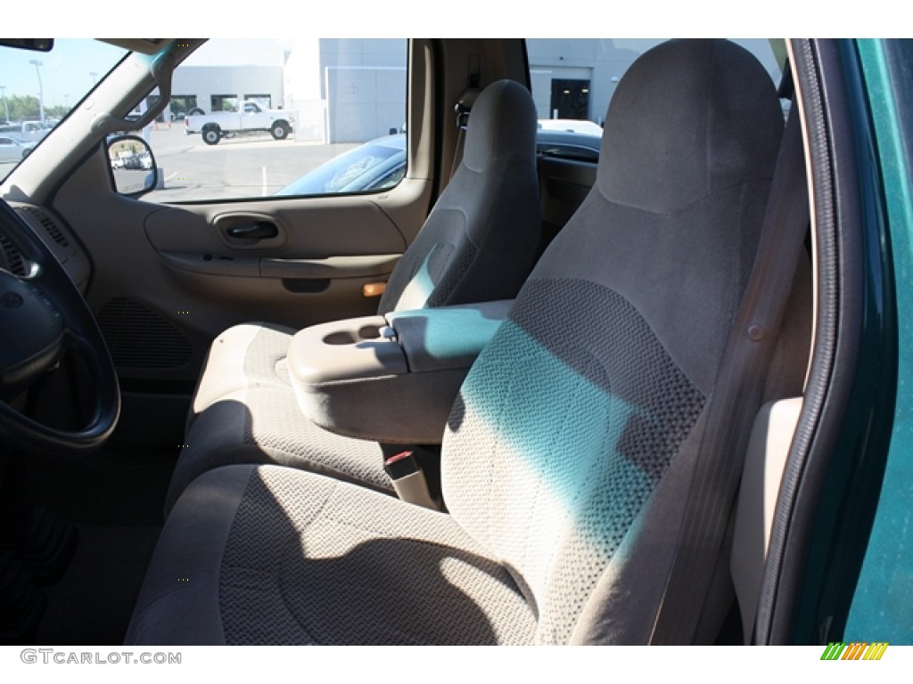 1999 F150 XLT Regular Cab 4x4 - Amazon Green Metallic / Medium Prairie Tan photo #6