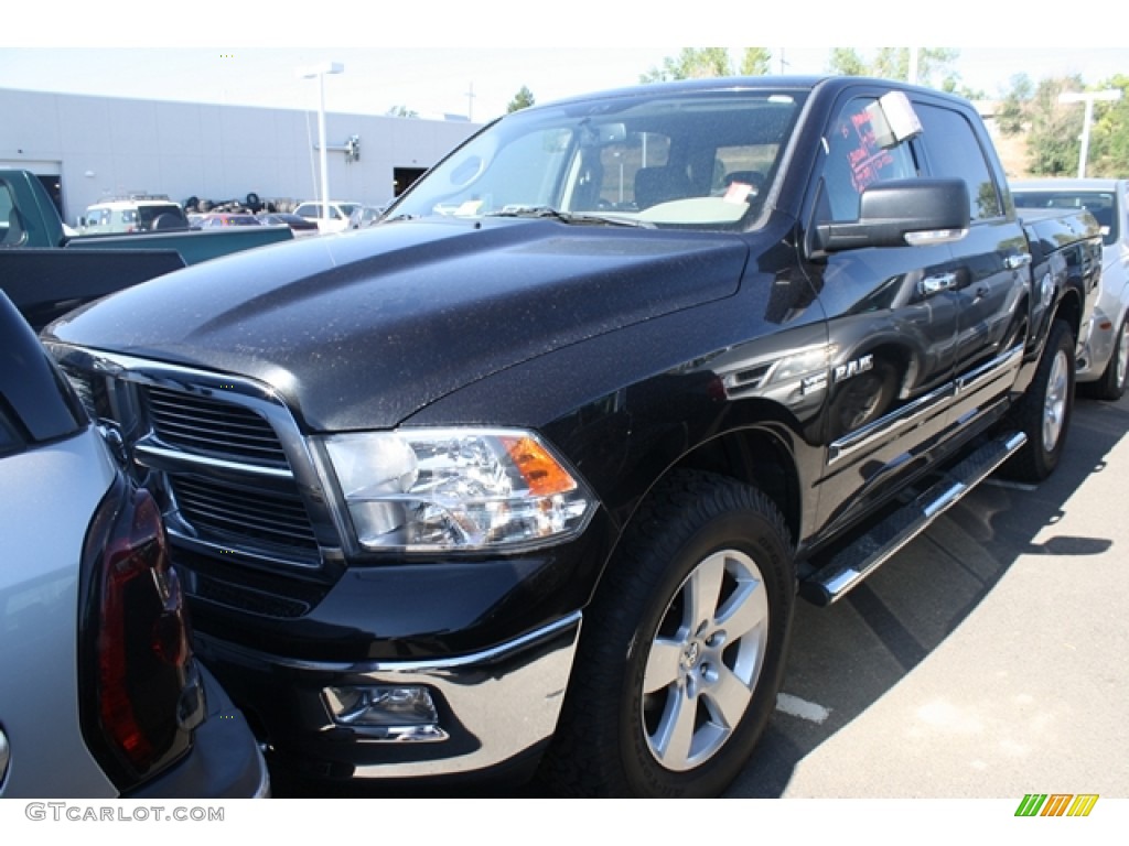 2009 Ram 1500 Big Horn Edition Crew Cab 4x4 - Brilliant Black Crystal Pearl / Dark Slate/Medium Graystone photo #4