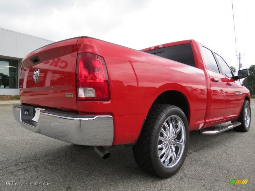 2011 Ram 1500 SLT Quad Cab - Flame Red / Dark Slate Gray/Medium Graystone photo #7