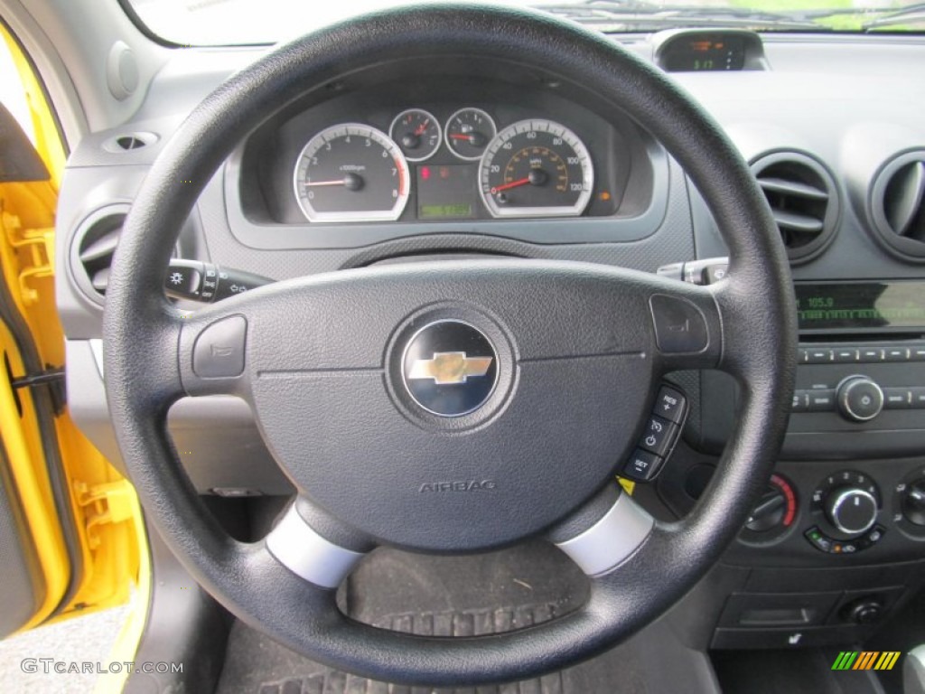 2010 Aveo LT Sedan - Summer Yellow / Charcoal photo #11