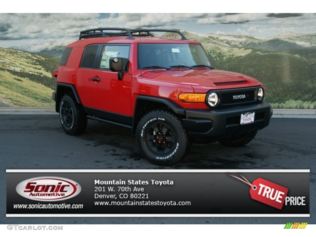 2012 FJ Cruiser Trail Teams Special Edition 4WD - Radiant Red / Dark Charcoal/Red photo #1