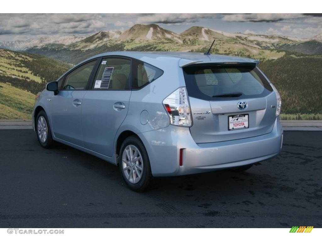 2012 Prius v Two Hybrid - Clear Sky Blue Metallic / Bisque photo #2