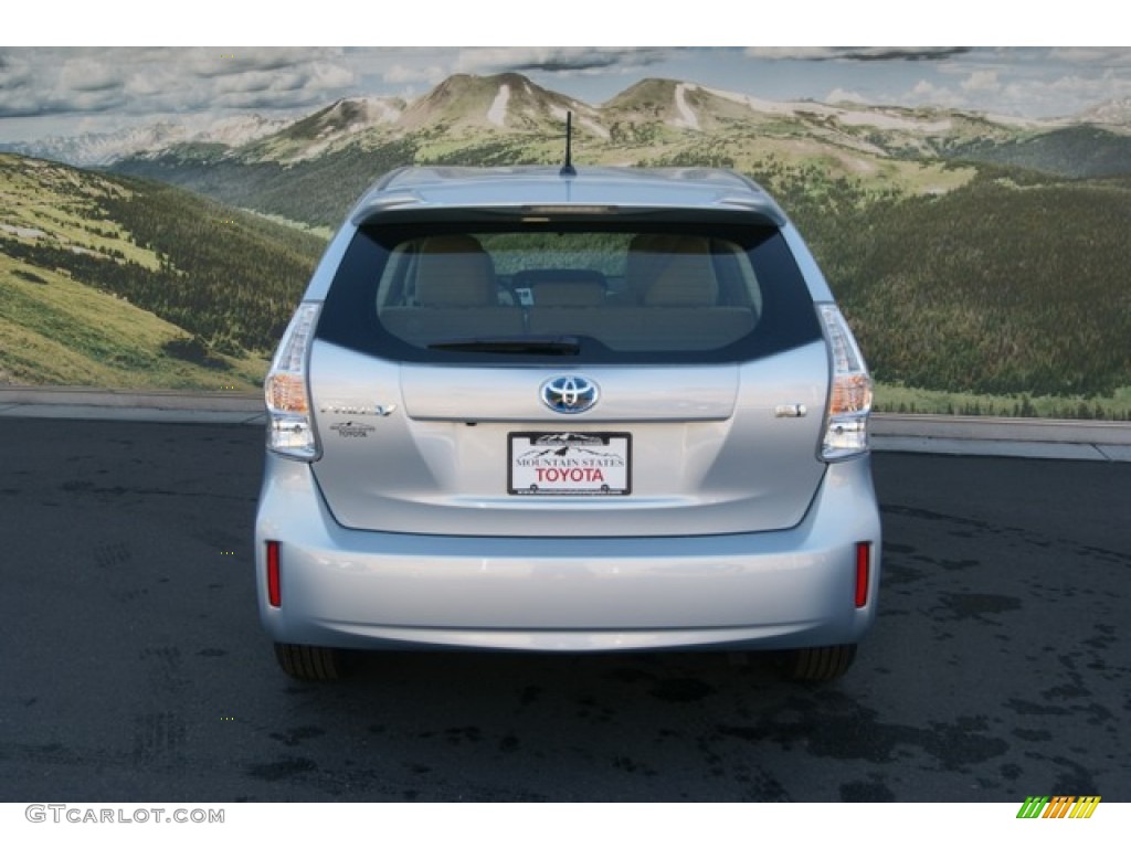 2012 Prius v Two Hybrid - Clear Sky Blue Metallic / Bisque photo #4